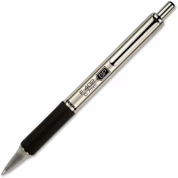 Retractable Ballpoint Pen, Fine 0.7 mm, Black