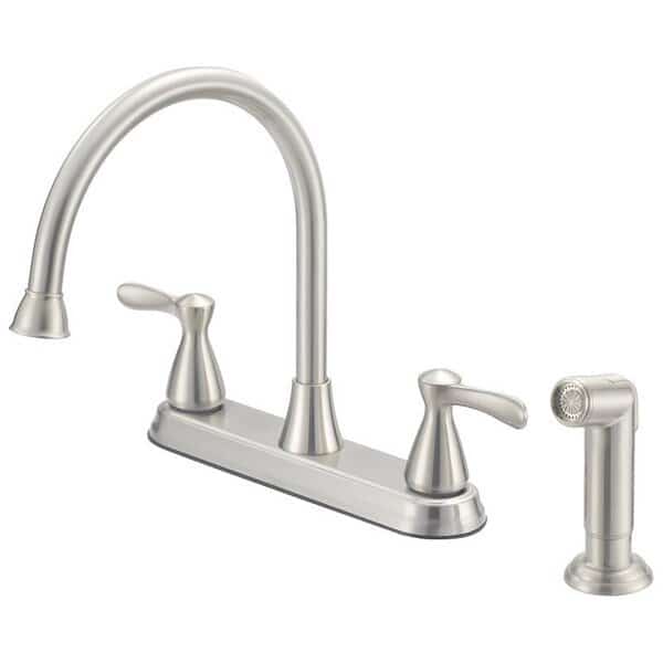 Boston Harbor F8210001NP Kitchen Faucet, 4-Faucet Hole, Stainless Steel