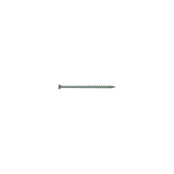 Deck Screw, #8 x 3-1/2 in, Steel, Trim Head, Torx Drive