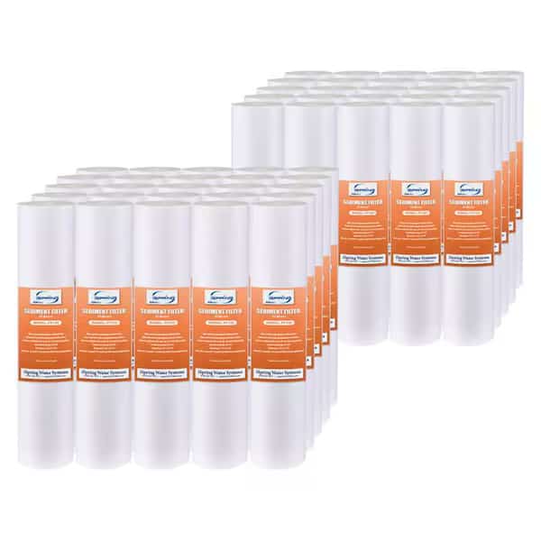 Sediment Water Filter Replacement Cartridge 20 Micron 50PK