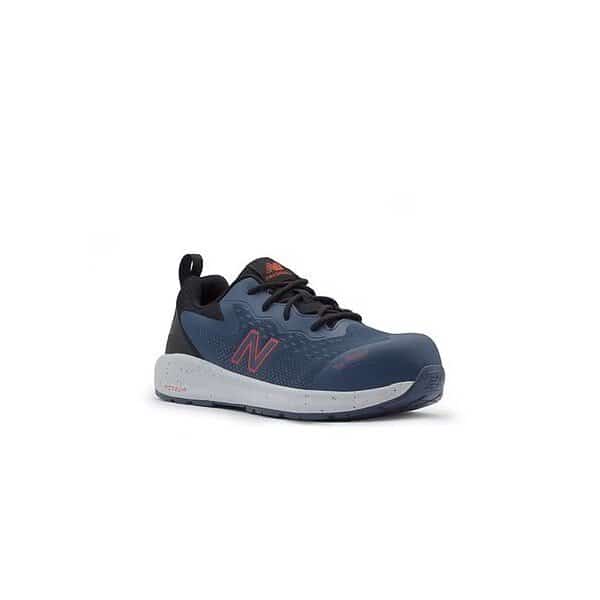 Men's Composite Toe Athletic Shoe, Denim/Red, 12, D, MIDLOGIDS