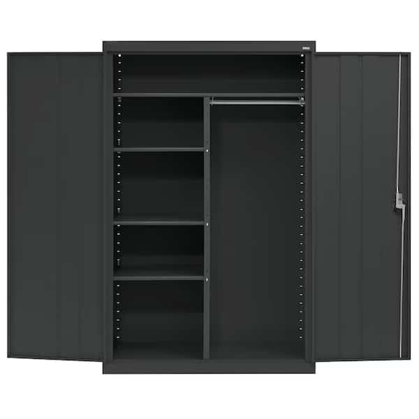 20/22 ga. Steel Storage Cabinet, 46 in W, 72 in H, Stationary, SANDUSKY LEE, Mfr# EACR462472-09