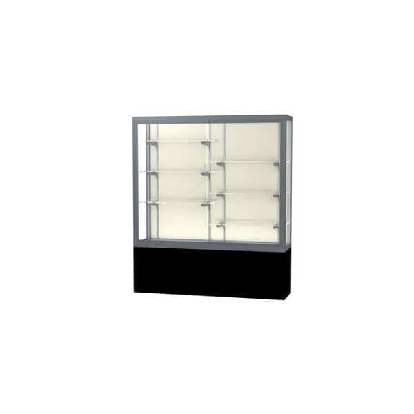 Display Case 60x66x16, Plaque, Satin, WADDELL DISPLAY, Mfr# 13405-PB-SN