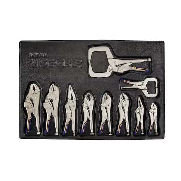 10 Piece Fast Release Locking Pliers Set Ergonomic Handle