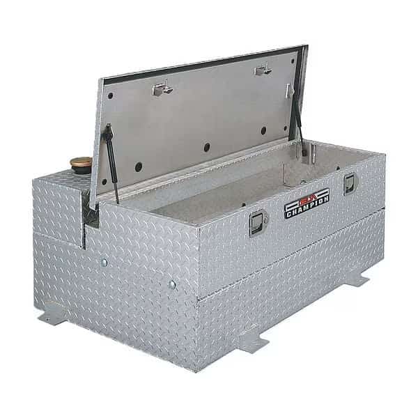 74 Gallon L-Shaped Tank with Removable Chest Aluminum Fuel-N-Tool Combo Tank With Chest