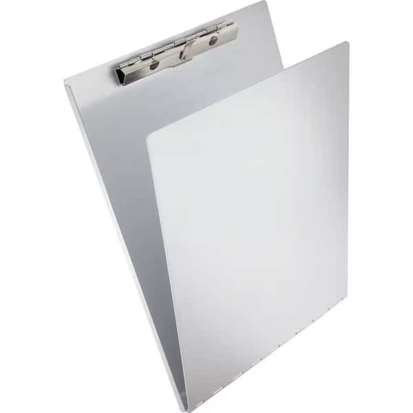Aluminum Clipboard with Writing Plate, Gray