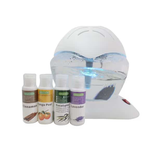30 ml Wheel Air Cleaner Humidifier & Revitalizer with 12 LED 7 Color Lights, White
