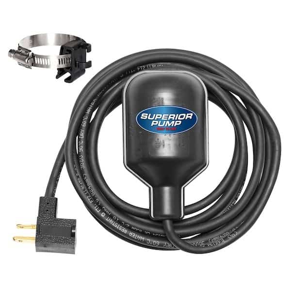 Tethered Float Switch For Sump/Sewage 10' Cord