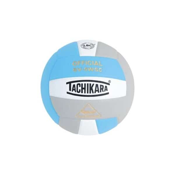 Tachikara SV5WSC.PBWSL Sensi-Tec Composite High Performance Volleyball - Powder Blue-White-Silver Gray