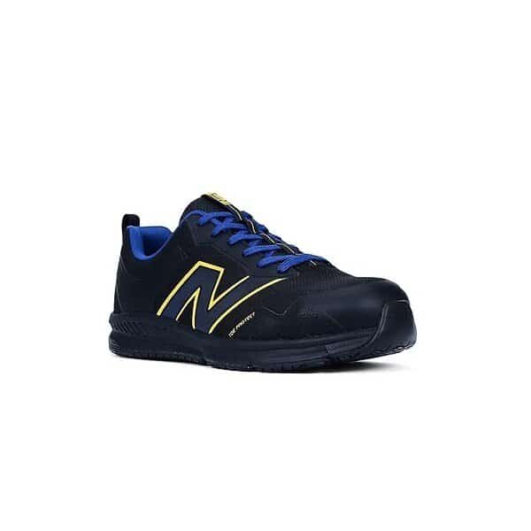 Men's Athletic Shoe, Synthetic Fabric, Synthetic Leather Upper, Blue/Yellow, 10 1/2