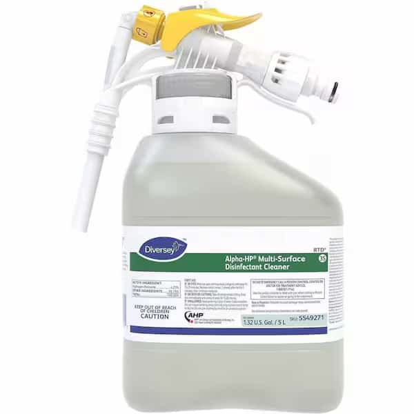 Multi-Surface Disinfectant Cleaner Concentrate, 5L Hose End Sprayer, Unscented, Tan