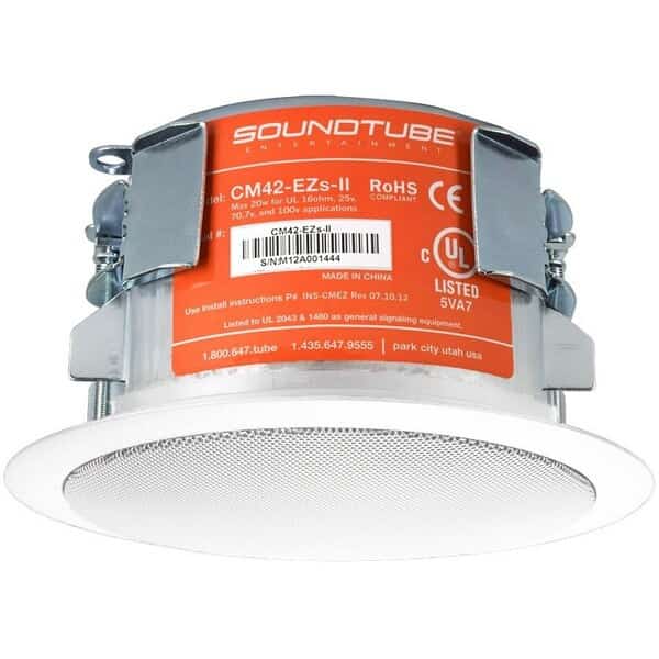 In-Ceiling Speaker, White, 20 Max. Wattage