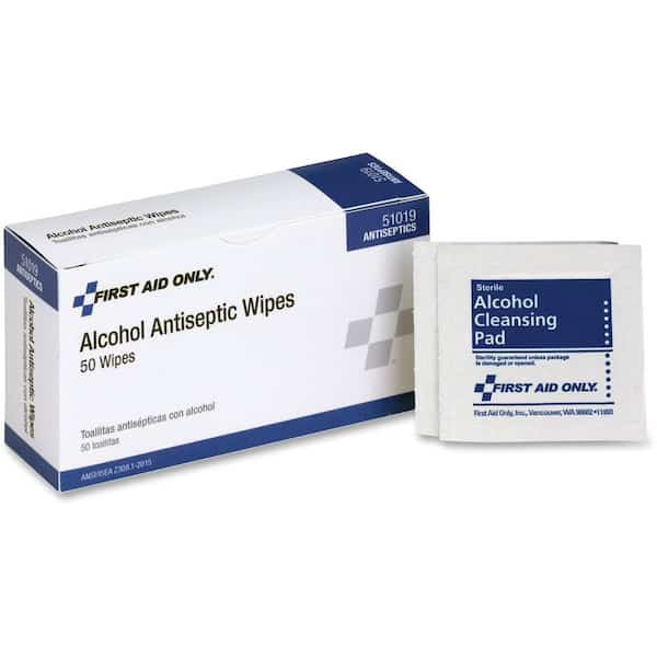 Alcohol Pads, Antiseptics, Wipes, 0.030 oz., PK50