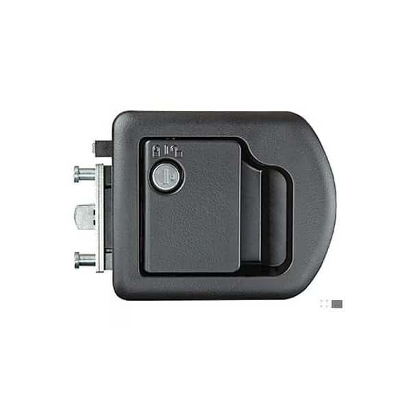 MOTORHOME ENTRANCE DOOR LOCK, BLACK, W/O DEADBOLT (TRIMARK 060-1625)