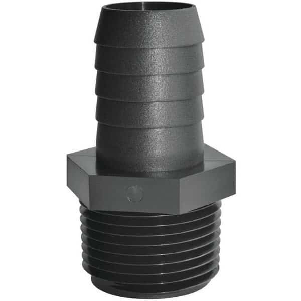 Adapter, 34 in, MPT x Hose Barb, Polypropylene