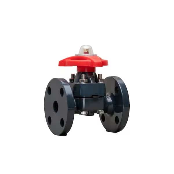 Valve, Diaphrgm, 3/4", PVC, Flanged