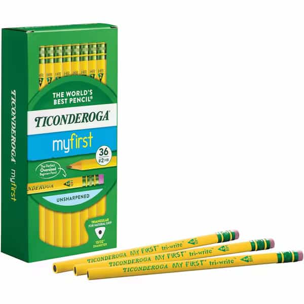 Pencil, Ticon, Triwrite, No 2, Yllw, PK36