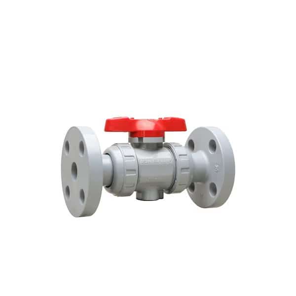 Valve, Ball, T-21, 1", CPVC, EPDM, Flanged