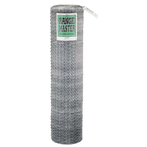 Rangemaster 5936 Poultry Net, 1 in Mesh, 50 ft L, 36 in W, 20 ga, Galvanized Steel