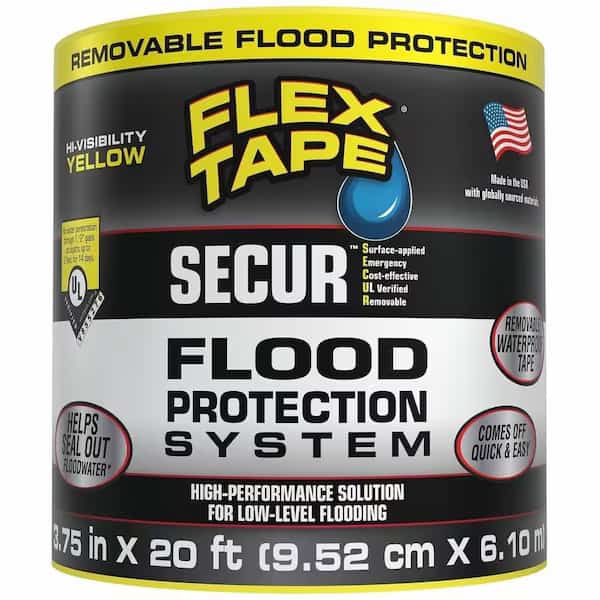Flex Seal Family of Products Flood Protection 3.75 in. W X 20 ft. L Yellow Waterproof Repair Tape