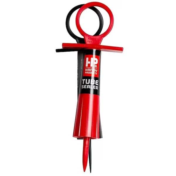 Tube Sealer, PlasticPolypropylene, BlackRed