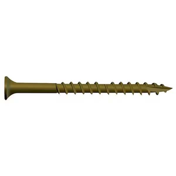 Deck Screw, #9 x Steel, Flat Head, Torx Drive