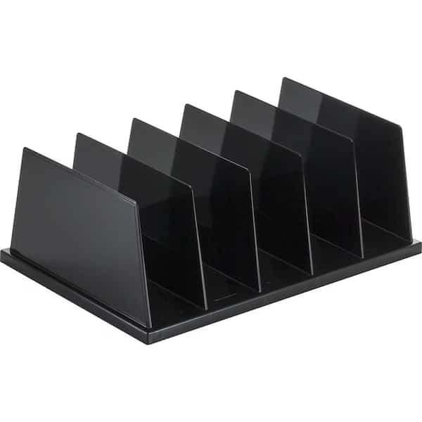 Officemate Large Sorter with 5 Compartments Black