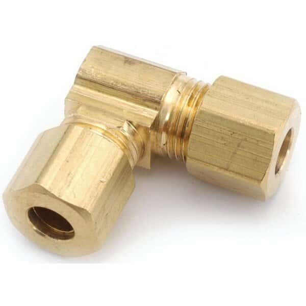 Tube Union Elbow, 14 in, 90 deg Angle, Brass, 300 psi Pressure
