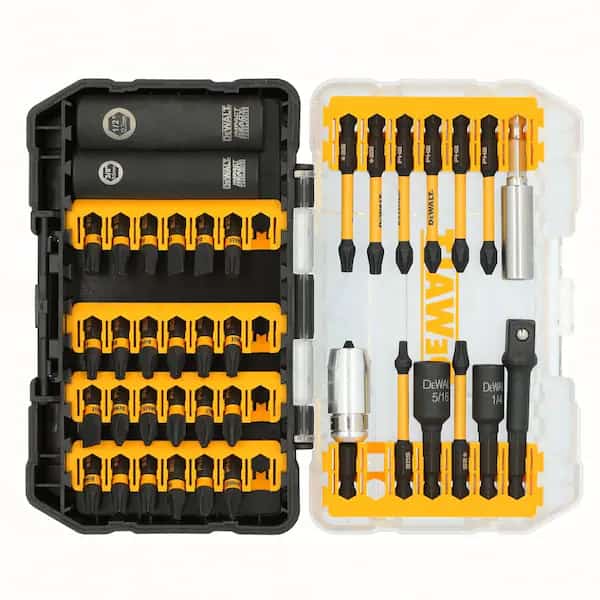 DriverBitSet, 40pcs, Steel, Shank:1/4