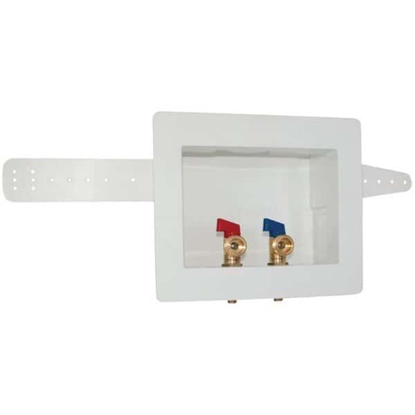 Washing Machine Outlet Box, 12, 34 in Connection, Brass