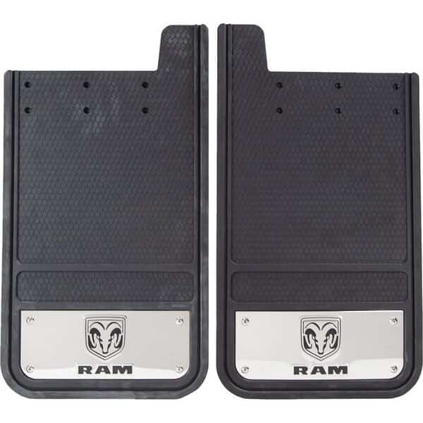 Universal 12 x 23 Set Of 2 Flat Ram Logo With Stainless Steel Insert