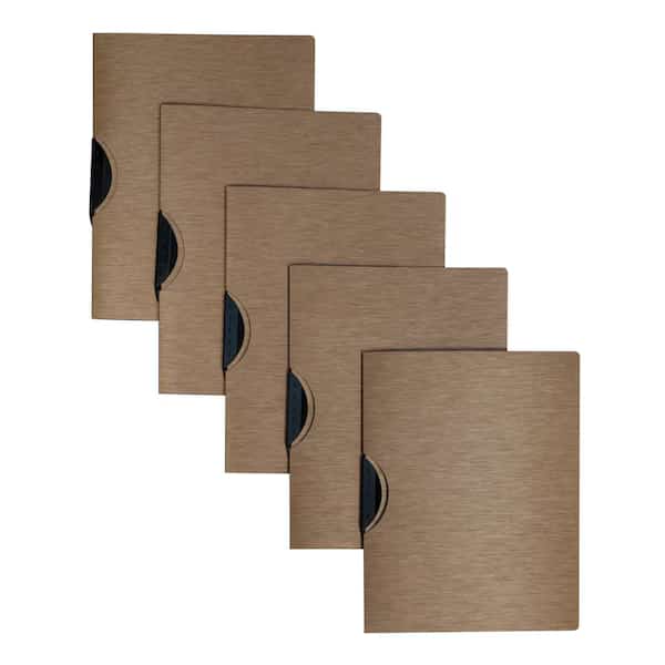 Modern Metallic Executive Style Report Cover, Blackened Bronze, 5PK