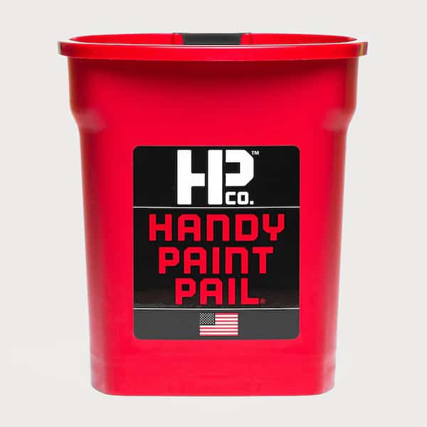 Plastic Paint Bucket, 1 qt, 6" L, 6" D, 8" W