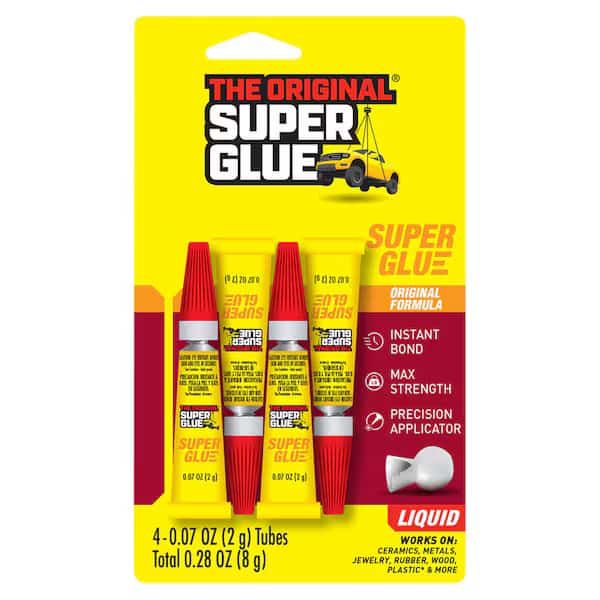 Instant Adhesive, Original Series, Clear, 0.07 oz, Tube 4 PK