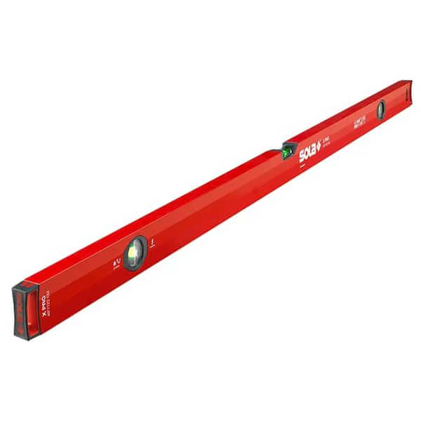 Box Level, Aluminum, 48 In, Red