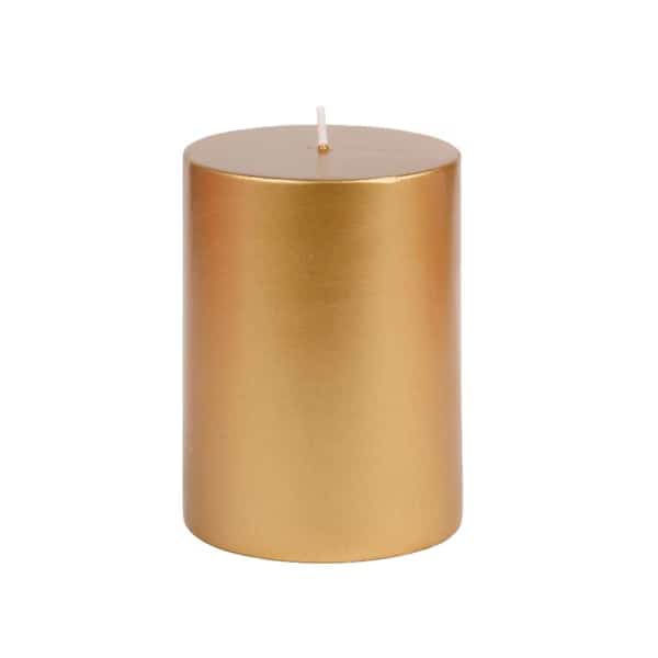 3 x 4 in. Pillar Candle, Metallic Bronze Gold
