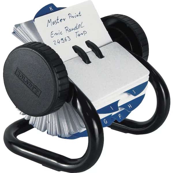 Open Rotary Card File, 250 Card, Black