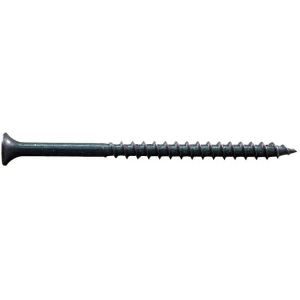 Deck Screw, #9 x 3 in, Steel, Flat Head, Combination Phillips/Slotted Drive