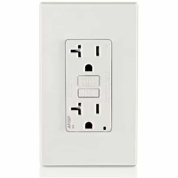 ELECTRICAL RECEPTACLES WH 2-FUNCTION AFCI ST GFCI REC 20A-125V