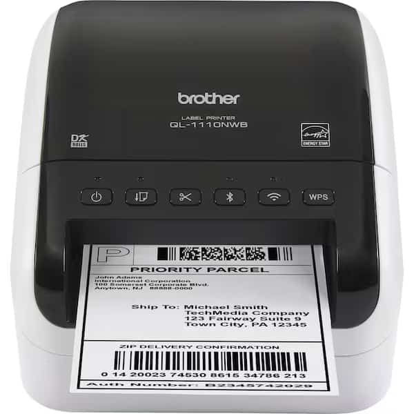 Printer,Desktop, Mobile,4.00" Print W, Mfr#: QL1110NWB, BROTHER