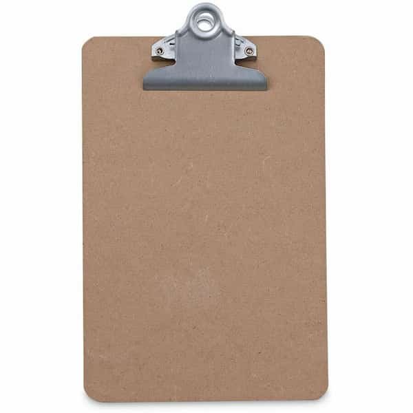 Clipboard w/High-Capacity Clip, 1" Capacity, Holds 6w x 9h, Brown