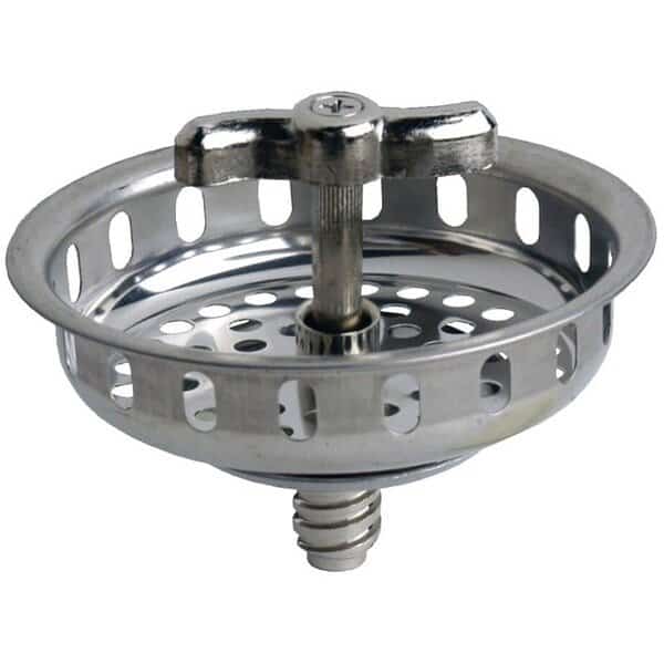 Basket Strainer, 312 in Dia, Stainless Steel, Chrome, For Universal SpinNGrin Strainer