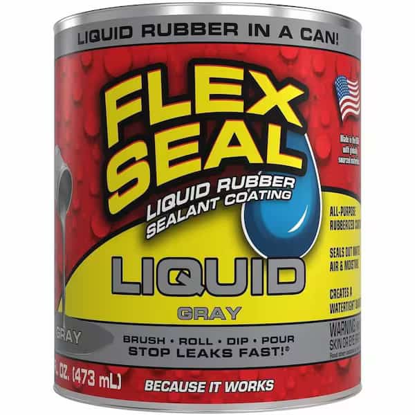 Leak Sealer, 16 oz, Rubber Base, Gray