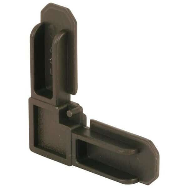 Square Cut Screen Frame Corner, Plastic, Bronze, For SquareCut Ends of 516 Aluminum Screen Frame
