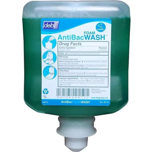 Hand Soap, Creamy Foam, Green, Pleasant, 1 L