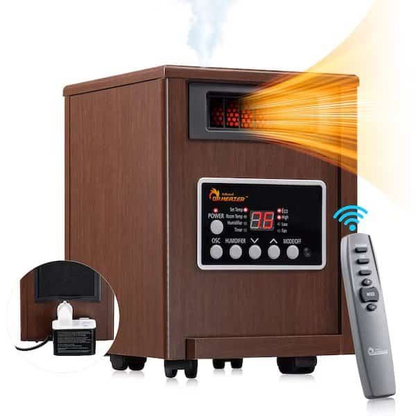 Walnut Advanced Dual Heating System with Humidifier and Oscillation Fan and Remote Control