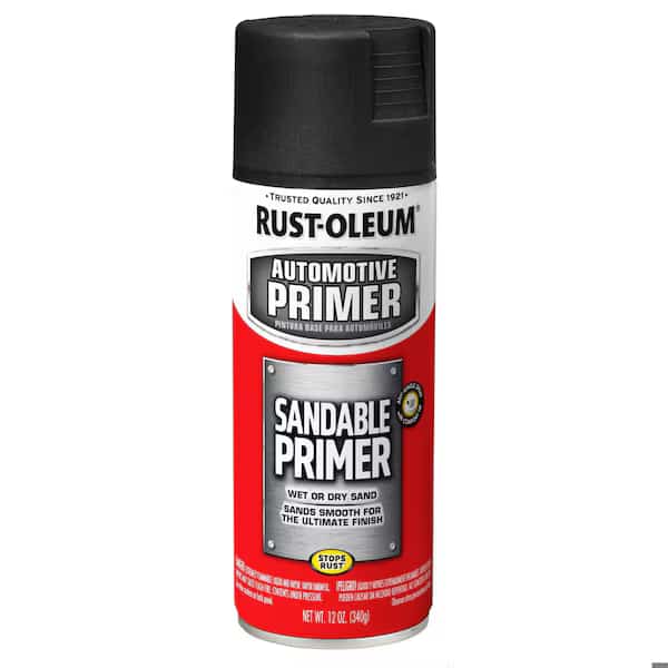 Automotive Sandable Primer Spray, Black, 12 Oz
