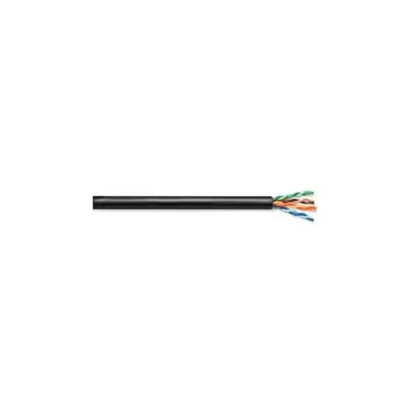 24-4P UTP SOL BC CAT 5E PE/PE, BLACK JKT REELS FLOODED FOR, 1000FT