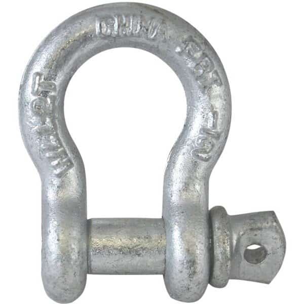 34 Anchor Shackle, 34 in Trade, 325 ton Working Load, Commercial Grade, Steel