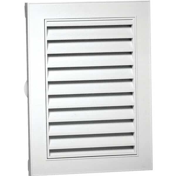 Duraflo 626080-00 Gable Vent, 18-1/4 in L x 12-1/2 in W Rough Opening, Polypropylene, White